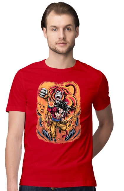 Men's t-shirt with prints Dragon Ball Son Goku. Anime, dragon ball, goku, manga, son goku, tv series. 2070702