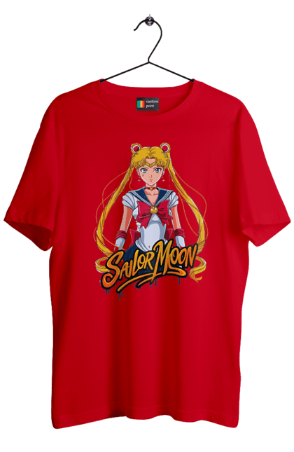 Men's t-shirt with prints Sailor Moon. Anime, drama, magical girl, sailor moon, tv series, usagi tsukino. 2070702