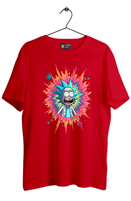 Футболка чоловіча з принтом "Рік та Морті". Rick and morty, мультфільм, наукова фантастика, пригоди, рік, рік і морті, трагікомедія, чорний гумор. 2070702