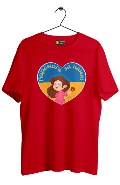 Футболка чоловіча з принтом "Перемога за нами". Im ukrainian, бавовна, війна, герб, доброго вечора, зсу, перемога за нами, прапор україни, русский корабль, україна. 2070702