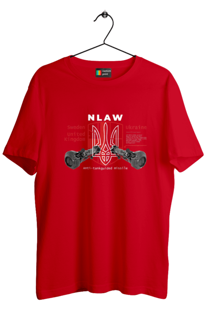 Футболка чоловіча з принтом "NLAW". Caesar, himars, nlaw, patriot, weapon, zaluzhny. 2070702