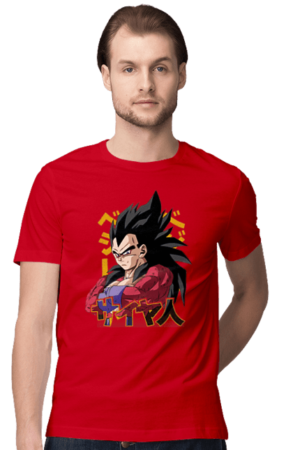 Футболка чоловіча з принтом "Перли дракона Вегета". Anime, dragon ball, goku, manga, vegeta, аніме, вегета, гоку, манга, перли дракона. 2070702