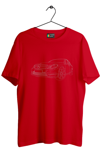 Футболка чоловіча з принтом "авто мерседес". Авто, машина, мерседес. 2070702