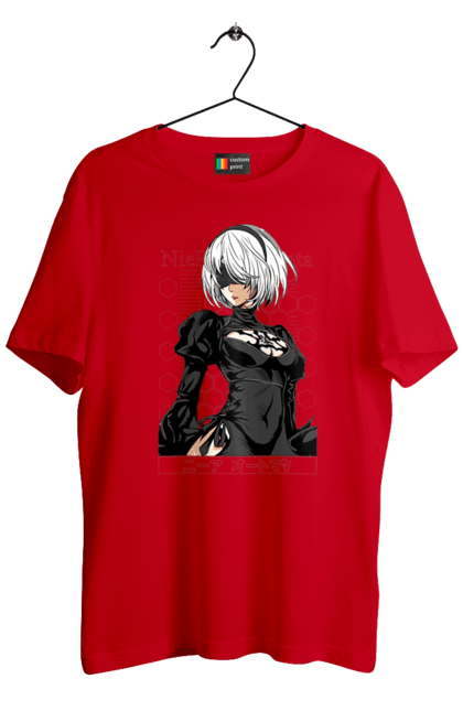 Men's t-shirt with prints Nier: Automata 2B. Character, executioner, game, nier: automata, platinum games, video game, yorha. 2070702