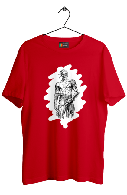 Men`s t-shirt with prints Cyborgs of ukraine. Cossack, cyborg, forelock, patriot, pistol, ukrainian, vusa, zbroya. 2070702