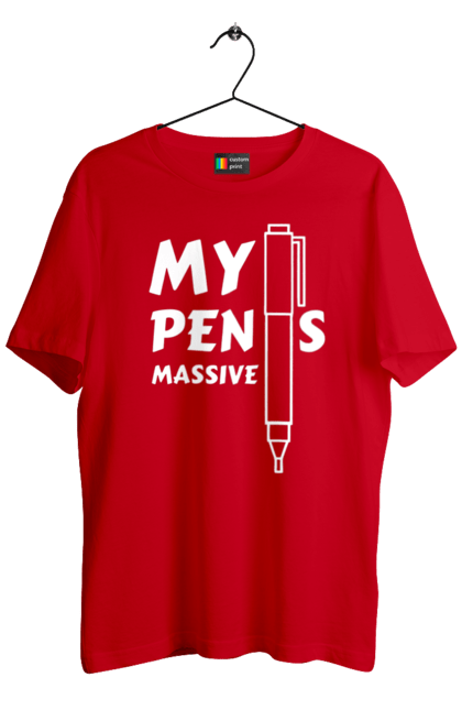 Футболка чоловіча з принтом "Моя ручка величезна". Гумор, мем, моя ручка величезна, прикол, прикольна, смішна. 2070702