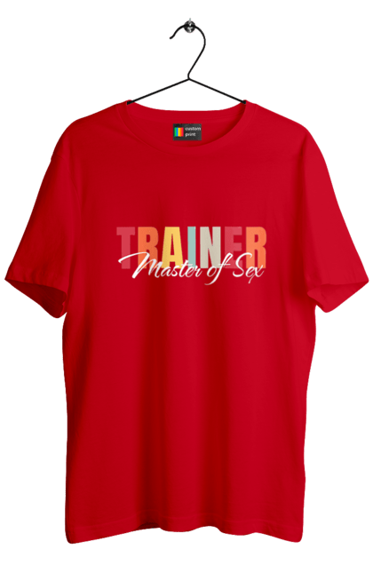 Футболка чоловіча з принтом "Тренер майстер секса". Майстер сексу, секс, тренер, тренер з сексу. 2070702