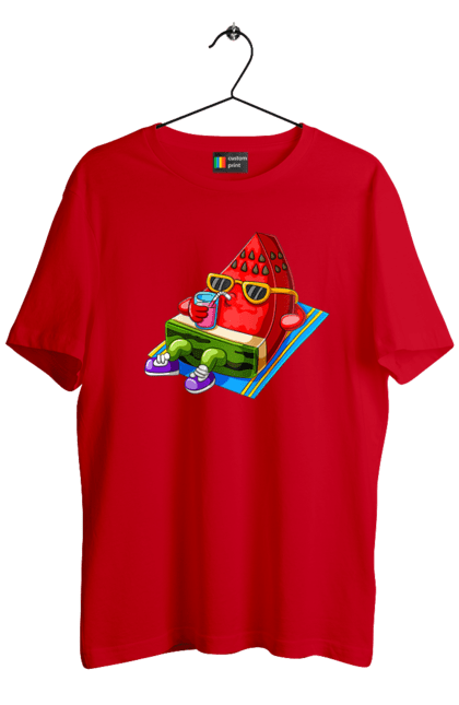 Men`s t-shirt with prints Watermelon Drinks Cocktail. Cocktail, summer, watermelon. 2070702