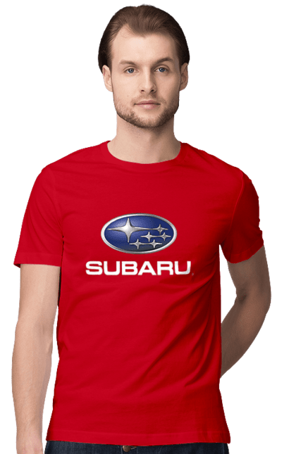 Футболка чоловіча з принтом "Subaru". Авто, логотип, субару. 2070702