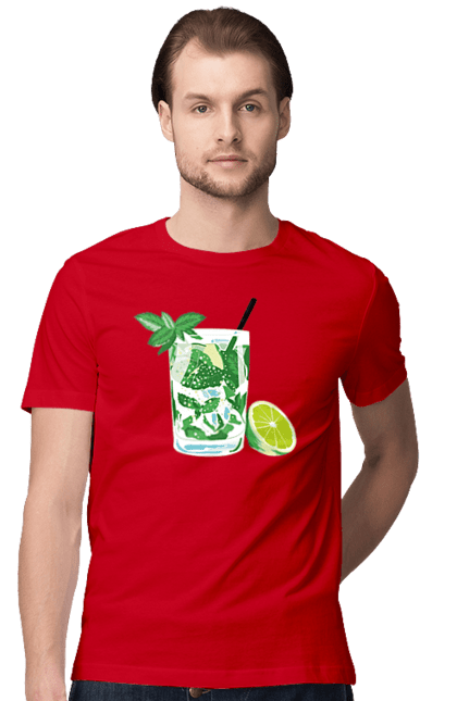 Men`s t-shirt with prints Mojito And Lemon Drink. Drink, lemon, mojito. 2070702