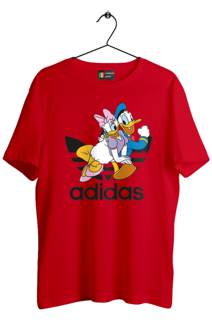 Футболка чоловіча з принтом "Adidas Дональд Дак". Adidas, daisy duck, donald duck, адідас, дейзі дак, дональд дак, мультсеріал, мультфільм. 2070702