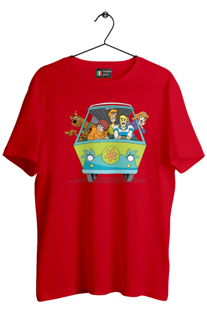 Футболка чоловіча з принтом "Скубі Ду, Машина". Авто, мультик, скубі ду, собака. 2070702