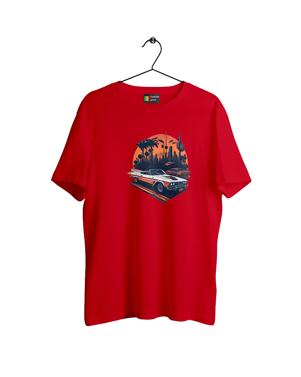 Beautiful car at sunset