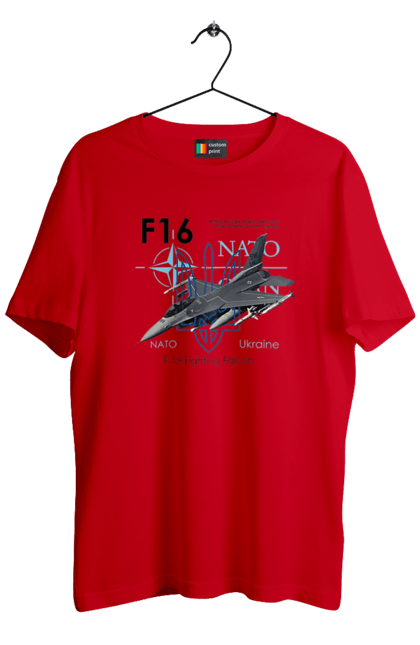 Футболка мужская с принтом F16. F16, nasams, zuzana, гаубица, два герба, залужный, сюзанно. 2070702
