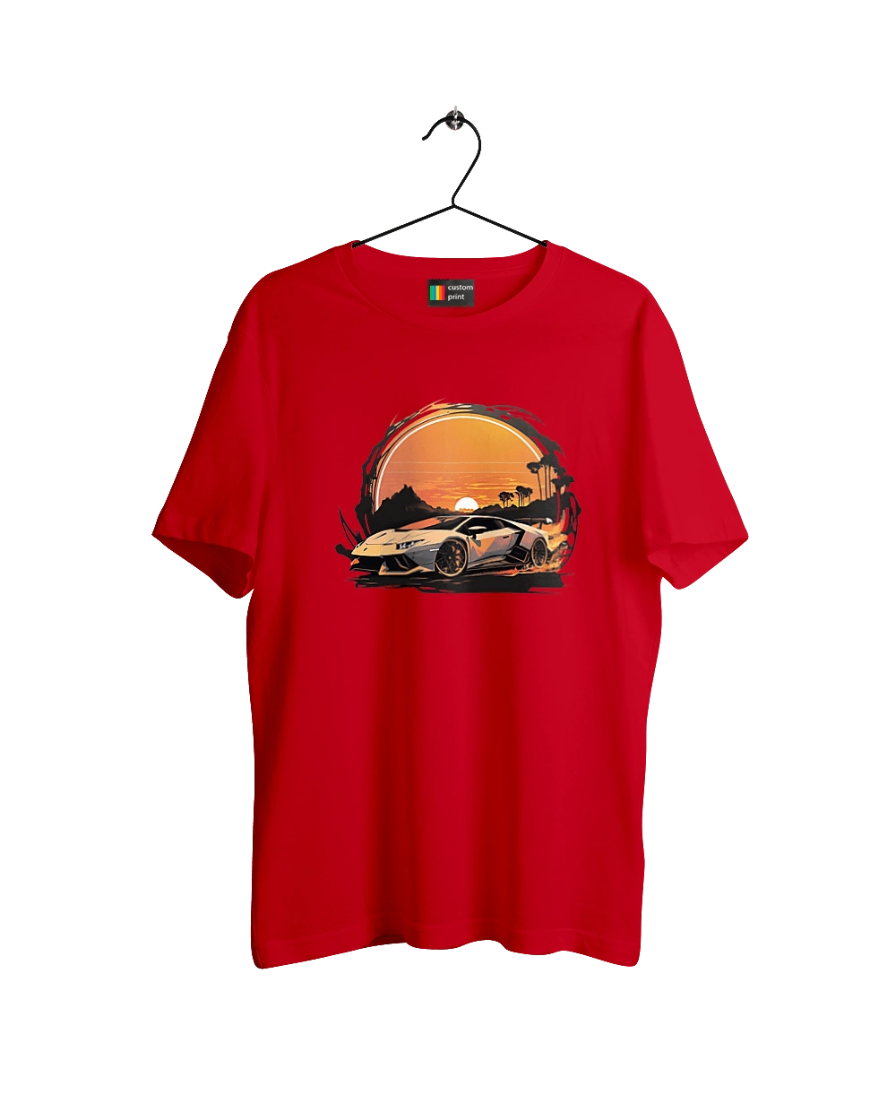 Lamborghini at sunset