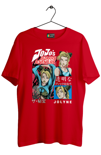 Men's t-shirt with prints JOJO Jolyne Cujoh. Anime, jojo, jojo`s bizarre adventure, jojo’s bizarre adventure, jolyne cujoh, manga. 2070702