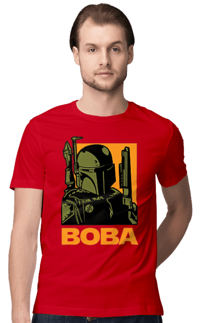 Футболка мужская с принтом Боба Фетт. Boba fett, боба фетт, звездные войны, клон, охотник за головами. 2070702