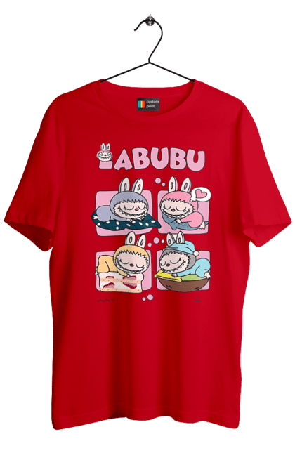 Футболка чоловіча з принтом "Сон Labubu". Labubu, weird cute, іграшки, лабубу. 2070702