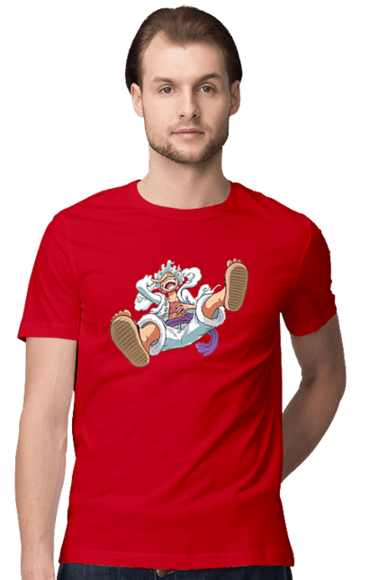 Men's t-shirt with prints One Piece Luffy. Anime, luffy, manga, monkey de luffy, one piece, pirates. 2070702