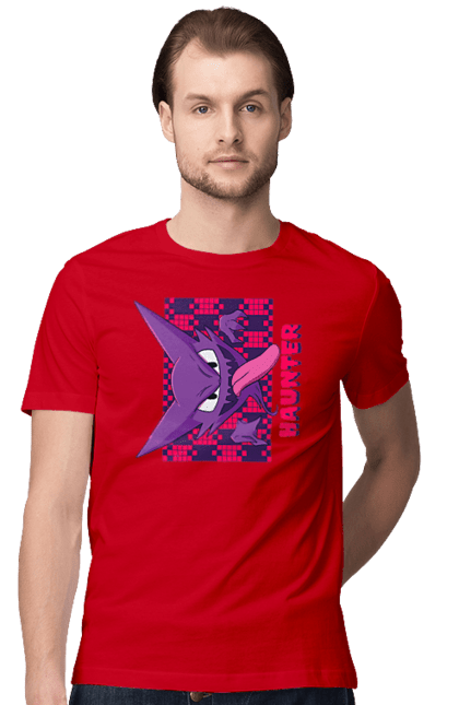 Men's t-shirt with prints Haunter. Anime, games, haunter, nintendo, pokemon, pokemon go. 2070702