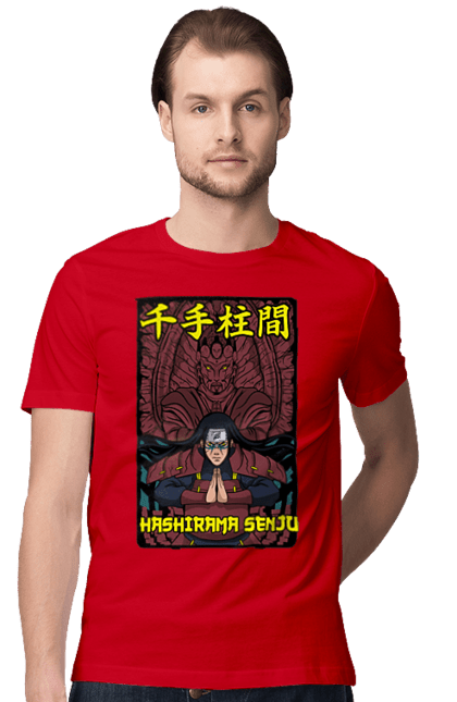 Men's t-shirt with prints Naruto Hashirama. Anime, character, hashirama, hashirama senju, hokage, manga, naruto, ninja, tv series. 2070702