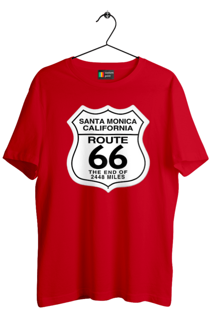Футболка чоловіча з принтом "Route 66". Байк, байкер, байкер клуб, брат, брати, брутал, гарячий асфальт, гарячий кінь, гарячий стрижень, дорога 50, дорога 66, дорога 80, дороги америки, дороги україни, жага швидкості, клуб байкерів, мотоцикл, мотоцикліст, справжній чоловік, чувак, швидкість. 2070702