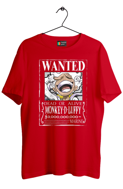 Men's t-shirt with prints One Piece Luffy. Anime, luffy, manga, monkey de luffy, one piece, pirates. 2070702