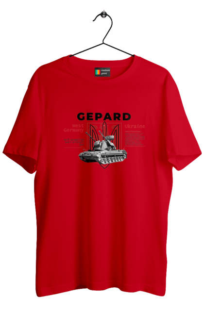 Футболка чоловіча з принтом "Gepard". F16, gepard, nasams, stinger, zuzana, гаубиця, два герби, залужний, сюзанна. 2070702
