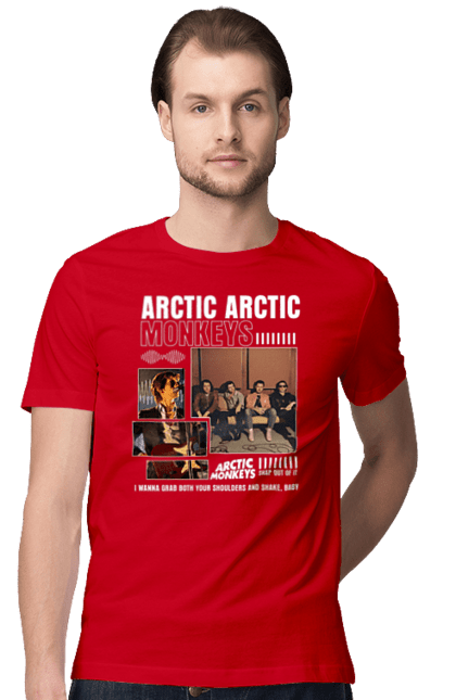 Футболка чоловіча з принтом "Arctic Monkeys". Arctic monkeys, арктичні мавпи, гаражний рок, група, інді рок, музика, постпанк ривайвл, психоделічний рок, рок. 2070702