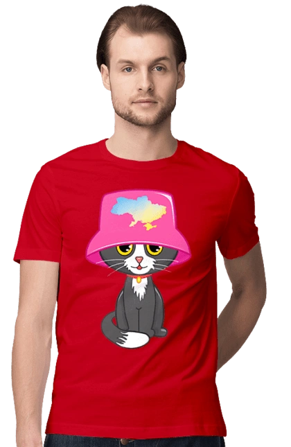 Cat with a map of Ukraine