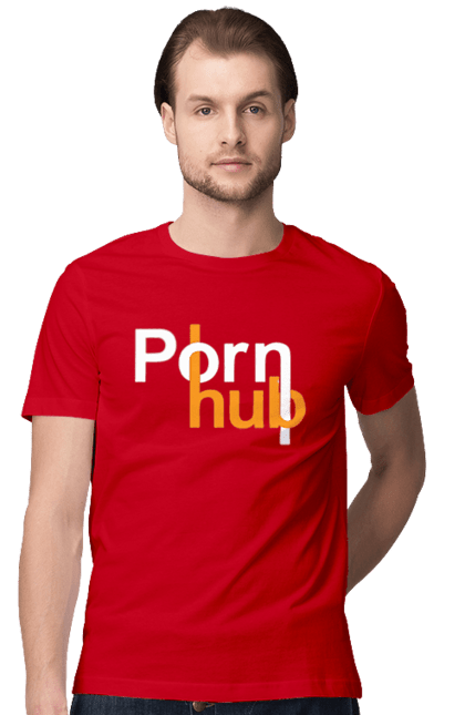 Футболка чоловіча з принтом "Porn hub". Гумор, зсу хаб, порно хаб, порнохаб, приколы. 2070702
