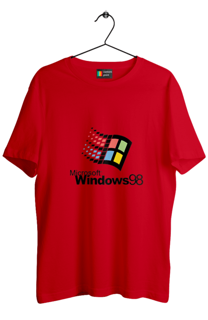 Футболка чоловіча з принтом "Windows98". Angular, c, css, html, it, javascript, jquery, php, python, react, svelt, vue, айтишник, айті, гумор, код, кодувати, прогер, програміст, програмісти, ти ж, ти ж програміст, тиж програміст. 2070702