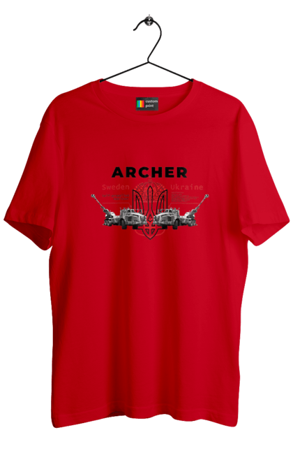 Футболка чоловіча з принтом "Archer". Archer, bayraktar, caesar, himars, javelin, nlaw, patriot, weapon, zaluzhny. 2070702