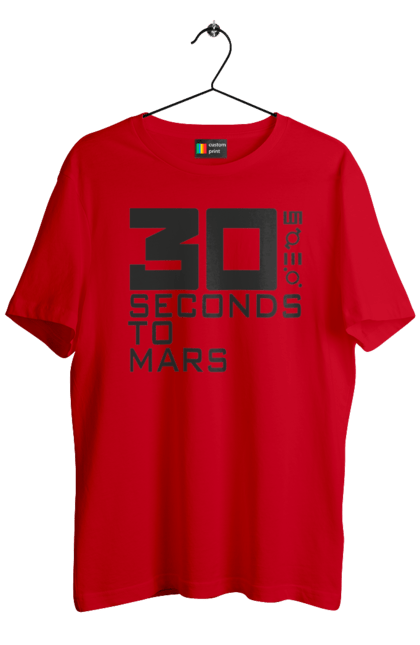 Футболка чоловіча з принтом "Thirty Seconds to Mars". 30 seconds, 30 секунд, thirty seconds, альтернативний рок, група, музика, рок, секунди до марсу, хард рок. 2070702