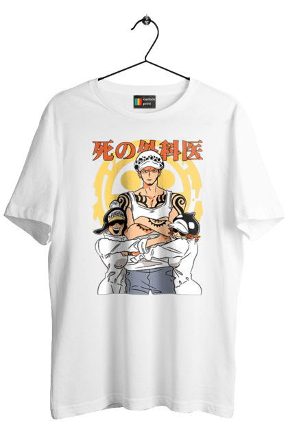 Men's t-shirt with prints One Piece Trafalgar Law. Anime, manga, one piece, straw hat pirates, trafalgar law. 2070702