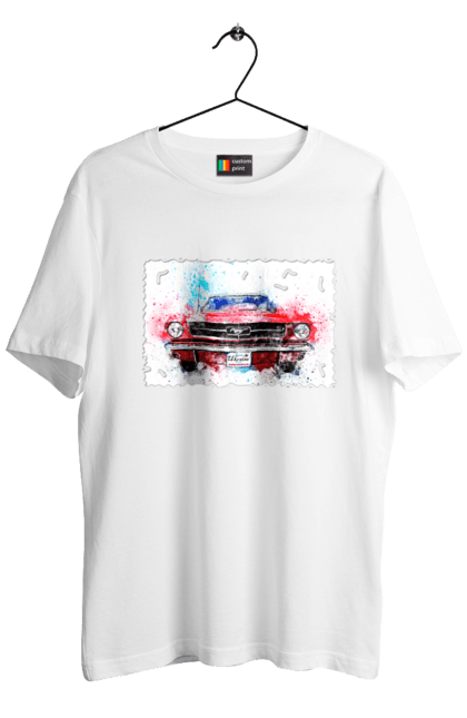 Футболка чоловіча з принтом "Автомобіль мустанг". Автомобіль мустанг, донати, допомога, дорога, колесо, конь, машина, мустанг, пейпел, україна. 2070702