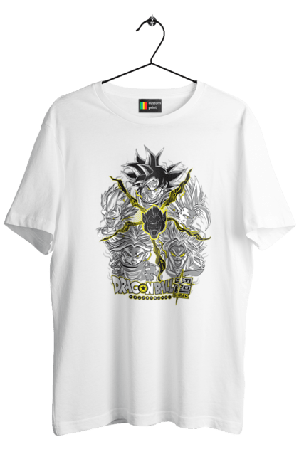 Men's t-shirt with prints Dragon Ball. Anime, dragon ball, goku, manga, tv series, vegeta. 2070702