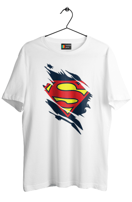 Футболка чоловіча з принтом "Супермен". Clark kent, dc comics, kal el, superman, кларк кент, комікс, супергерой, супермен. CustomPrint.market