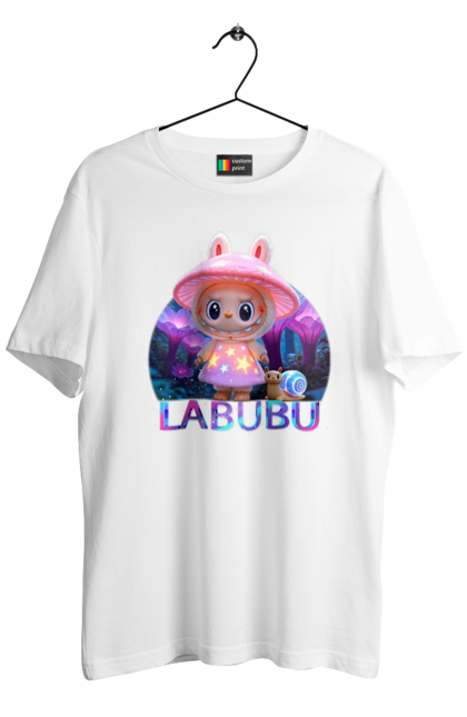 Футболка чоловіча з принтом "Лабубу". Брелок лабубу, іграшка лабубу, лабубу, лабубу кока кола, лялька лабубу, мерч лабубу, мила, рожева лабубу, смішна лабубу. 2070702