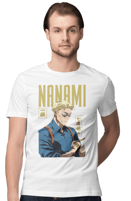 Футболка чоловіча з принтом "Магічна битва Нанамі". Anime, jujutsu kaisen, manga, nanami, nanami kento, аніме, магічна битва, манга, нанамі, нанамі кенто. 2070702