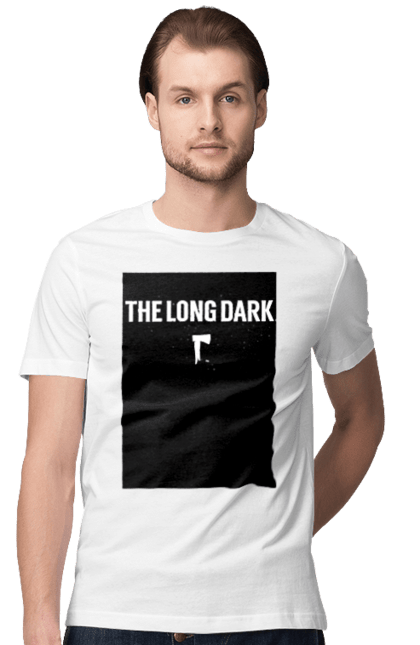 Футболка чоловіча з принтом "The Long Dark". Long dark, атрибутика, игры, простое, черный цвет. CustomPrint.market