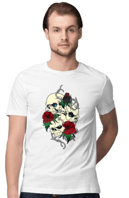 Skulls with roses