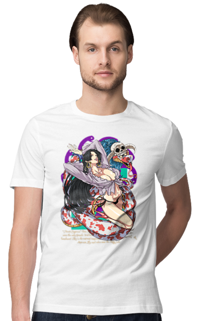 Men's t-shirt with prints One Piece Boa Hancock. Anime, boa hancock, manga, one piece, pirate empress, straw hat pirates. 2070702