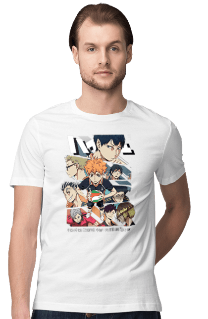 Футболка чоловіча з принтом "Волейбол!! Хіната". Anime, haikyu, hinata, manga, shoyo hinata, аніме, волейбол, манга, хіната, шьо хіната. 2070702