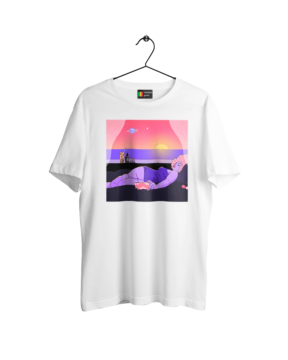 Purple Girl On Vacation