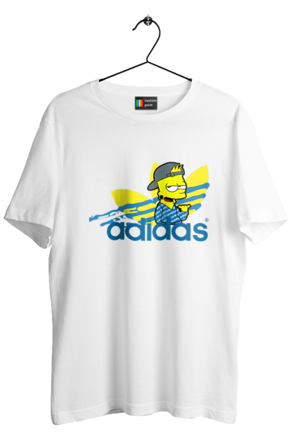 Men's t-shirt with prints Adidas Bart. Adidas, bart, cartoon, simpson. 2070702