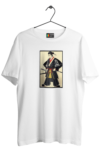 Футболка чоловіча з принтом "Самурай". Катана, китай, самурай, японія. CustomPrint.market
