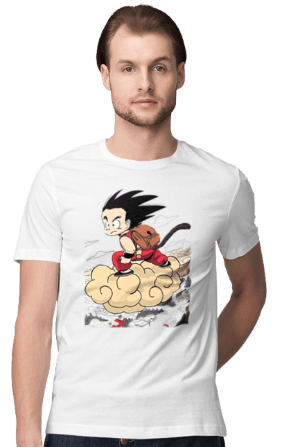 Men's t-shirt with prints Dragon Ball Son Goku. Anime, dragon ball, goku, manga, son goku, tv series. 2070702