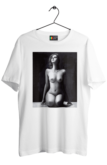 Футболка чоловіча з принтом "Краса тіла". Вигини жіночого тіла, грація тіла, груди, жіноче тіло, жіночі груди, краса тіла. 2070702