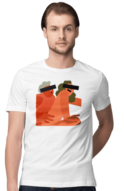 Футболка чоловіча з принтом "Кохання та прихована камера". Prikol, smex, гумор, дружба, жуйка, любов, мир, нас не впізнають, прихована камера, секс. 2070702